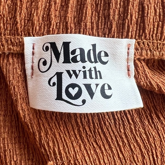 Made with Love top brown small sleeveless - Picture 7 of 7